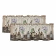 thumbnail image 1 of 2 Pack Valances for Window, Vintage Flowers Short Curtains for Kitchen Bedroom Living Room, Birds Retro Art Elegant Farmhouse Rod Pocket Small Window Treatment Valance Drapes 42 x 18 Inch, 1 of 8