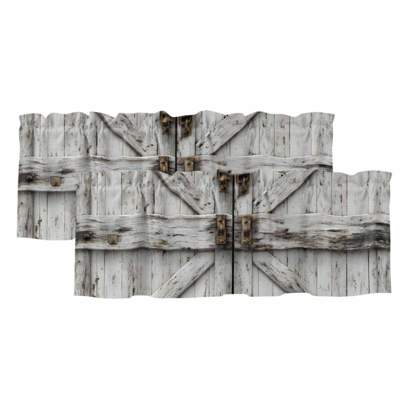 2 Pack Valances for Window, Vintage Gate Short Curtains for Kitchen ...