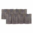 thumbnail image 1 of 2 Pack Valances for Window, Vintage Mediterranean Short Curtains for Kitchen Bedroom Living Room, Retro Morocco Abstract Art Brown Blue Rod Pocket Small Window Treatment Valance Drapes 42 x 18 Inch, 1 of 8