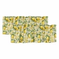 thumbnail image 1 of 2 Pack Valances for Window, Yellow Lemons Short Curtains for Kitchen Bedroom Living Room, Summer Botanical Checkered Pastoral Rod Pocket Small Window Treatment Valance Drapes 60 x 18 Inch, 1 of 8