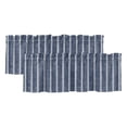 thumbnail image 1 of 2 Pack Valances for Windows 42 x 12 Inch, Navy Blue Stripes Decorative Kitchen Curtain Valance, Vintage Rustic Simple Lines Pattern Rod Pocket Short Curtains Window Treatment for Bathroom/Cafe, 1 of 6