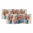 thumbnail image 1 of 2 Pack Valances for Windows, 4th of July Window Valances for Living Room/Bedroom/Bathroom, Retro Watercolor American Flag Star Flowers Light Filtering Kitchen Curtain Valance 54"W x18" L, 1 of 9
