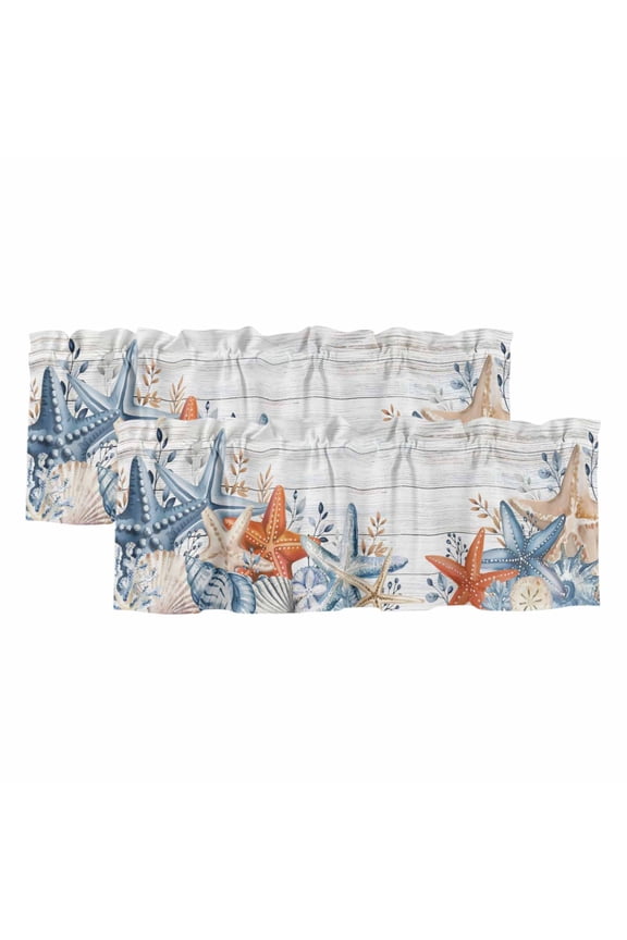 2 Pack Valances for Windows 54 x 18 Inch, Spring Flowers Decorative Kitchen Curtain Valance, Botanical Tulips Eucalyptus Leaves Rod Pocket Short Curtains Window Treatment for Bathroom/Cafe