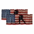 thumbnail image 1 of 2 Pack Valances for Windows, American Flag Window Valances for Living Room/Bedroom/Bathroom, Blue Red USA Flag Retro Hockey Light Filtering Kitchen Curtain Valance Window Treatment 42"W x18" L, 1 of 9