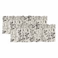 thumbnail image 1 of 2 Pack Valances for Windows, Black Grey Botanical Window Valances for Living Room/Bedroom/Bathroom, Rustic Country Spring Floral Summer Leaf Light Filtering Kitchen Curtain Valance 42"W x12" L, 1 of 9