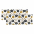 thumbnail image 1 of 2 Pack Valances for Windows, Blue Yellow Fall Window Valances for Living Room/Bedroom/Bathroom, Thanksgiving Pumpkins Star Light Filtering Kitchen Curtain Valance Window Treatment 54"W x18" L, 1 of 9