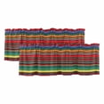 2 Pack Valances for Windows, Boho Red Stripes Window Valances for ...