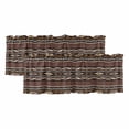 thumbnail image 1 of 2 Pack Valances for Windows, Brown Boho Window Valances for Living Room/Bedroom/Bathroom, Vintage Ethnic Tribe Retro Abstract Art Light Filtering Kitchen Curtain Valance Window Treatment 42"W x18" L, 1 of 9