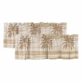 2 Pack Valances for Windows, Brown Coastal Palm Tree Window Valances ...