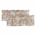 2 Pack Valances for Windows, Brown Coastal Window Valances for Living ...