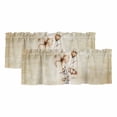 thumbnail image 1 of 2 Pack Valances for Windows, Brown Ombre Daisy Window Valances for Living Room/Bedroom/Bathroom, Farmhouse Vintage Floral Botanical Light Filtering Kitchen Curtain Valance 60"W x18" L, 1 of 9