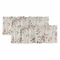 thumbnail image 1 of 2 Pack Valances for Windows, Country Flowers Window Valances for Living Room/Bedroom/Bathroom, Farmhouse Botanical Branches Bird Light Filtering Kitchen Curtain Valance Window Treatment 60"W x18" L, 1 of 9