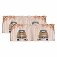 thumbnail image 1 of 2 Pack Valances for Windows, Fall Truck Window Valances for Living Room/Bedroom/Bathroom, Thanksgiving Tree Maple Leaf Pumpkins Sunflower Light Filtering Kitchen Curtain Valance 60"W x18" L, 1 of 9