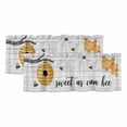 thumbnail image 1 of 2 Pack Valances for Windows, Farmhouse Bee Window Valances for Living Room/Bedroom/Bathroom, Pastoral Country Bee Grey Wooden Light Filtering Kitchen Curtain Valance Window Treatment 60"W x18" L, 1 of 9