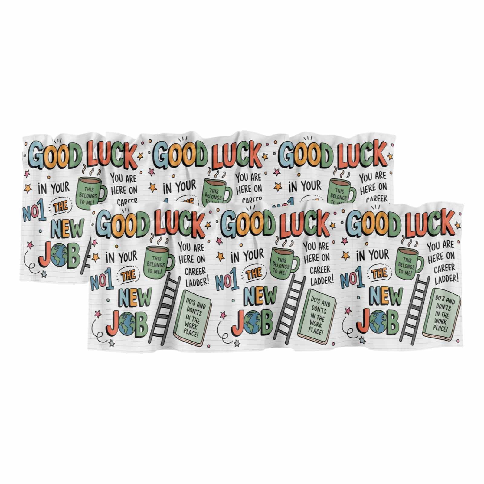 2 Pack Valances for Windows, Green Funny Words Window Valances for ...