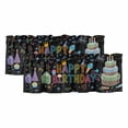thumbnail image 1 of 2 Pack Valances for Windows, HAPPY BIRTHDAY Window Valances for Living Room/Bedroom/Bathroom, Cartoon Cakes Candles Lines Painted Light Filtering Kitchen Curtain Valance Window Treatment 54"W x18" L, 1 of 9