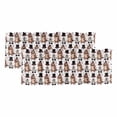 thumbnail image 1 of 2 Pack Valances for Windows, Happy Groundhog Day Window Valances for Living Room/Bedroom/Bathroom, Vintage Cartoon Black Hat Groundhog Light Filtering Kitchen Curtain Valance 54"W x18" L, 1 of 9