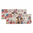 thumbnail image 1 of 2 Pack Valances for Windows, Independence Day Window Valances for Living Room/Bedroom/Bathroom, Cow Patriotic Usa Flag Firework Floral Light Filtering Kitchen Curtain Valance 54"W x18" L, 1 of 9
