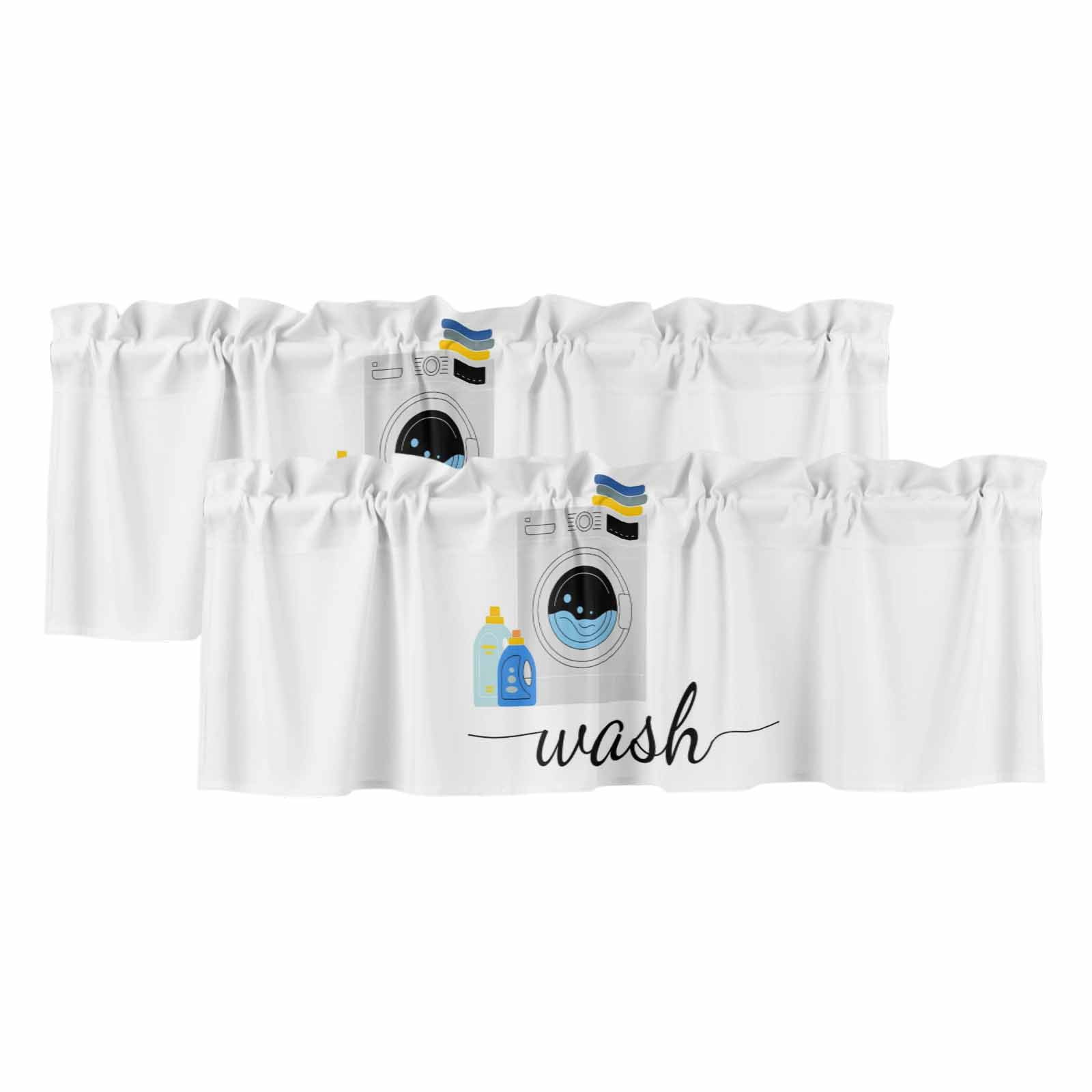 2 Pack Valances for Windows, Laundry Room Window Valances for Living ...