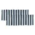 2 Pack Valances for Windows, Navy Blue Vintage Striped Window Valances ...