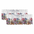 thumbnail image 1 of 2 Pack Valances for Windows, Spring Floral Window Valances for Living Room/Bedroom/Bathroom, Watercolor Flowers Botanical Light Filtering Kitchen Curtain Valance Window Treatment 42"W x18" L, 1 of 9