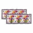 thumbnail image 1 of 2 Pack Valances for Windows, Spring Tulips Window Valances for Living Room/Bedroom/Bathroom, Colorful Flowers Botanical Butterfly Farm Wooden Light Filtering Kitchen Curtain Valance 60"W x18" L, 1 of 9