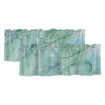 thumbnail image 1 of 2 Pack Valances for Windows, Teal Blue Marble Window Valances for Living Room/Bedroom/Bathroom, Abstract Art Turquoise Marble Flow Light Filtering Kitchen Curtain Valance 42"W x12" L, 1 of 9