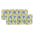 2 Pack Valances for Windows, Watercolor Lemon Window Valances for ...
