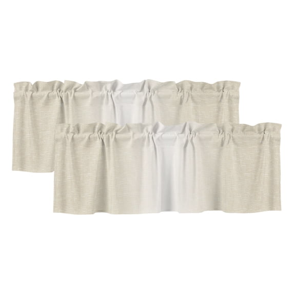 Windows Apps Retro 2 Pack Valances for Windows, White Beige Ombre Window Valances for ...