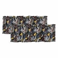 thumbnail image 1 of 2 Pack Valances for Windows, Wildflowers Blossom Window Valances for Living Room/Bedroom/Bathroom, Black Spring Garden Botanical Floral Light Filtering Kitchen Curtain Valance 42"W x18" L, 1 of 9