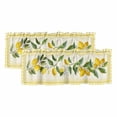 thumbnail image 1 of 2 Pack Valances for Windows, Yellow Lemons Window Valances for Living Room/Bedroom/Bathroom, Summer Botanical Checkered Farmhouse Light Filtering Kitchen Curtain Valance Window Treatment 42"W x18" L, 1 of 9