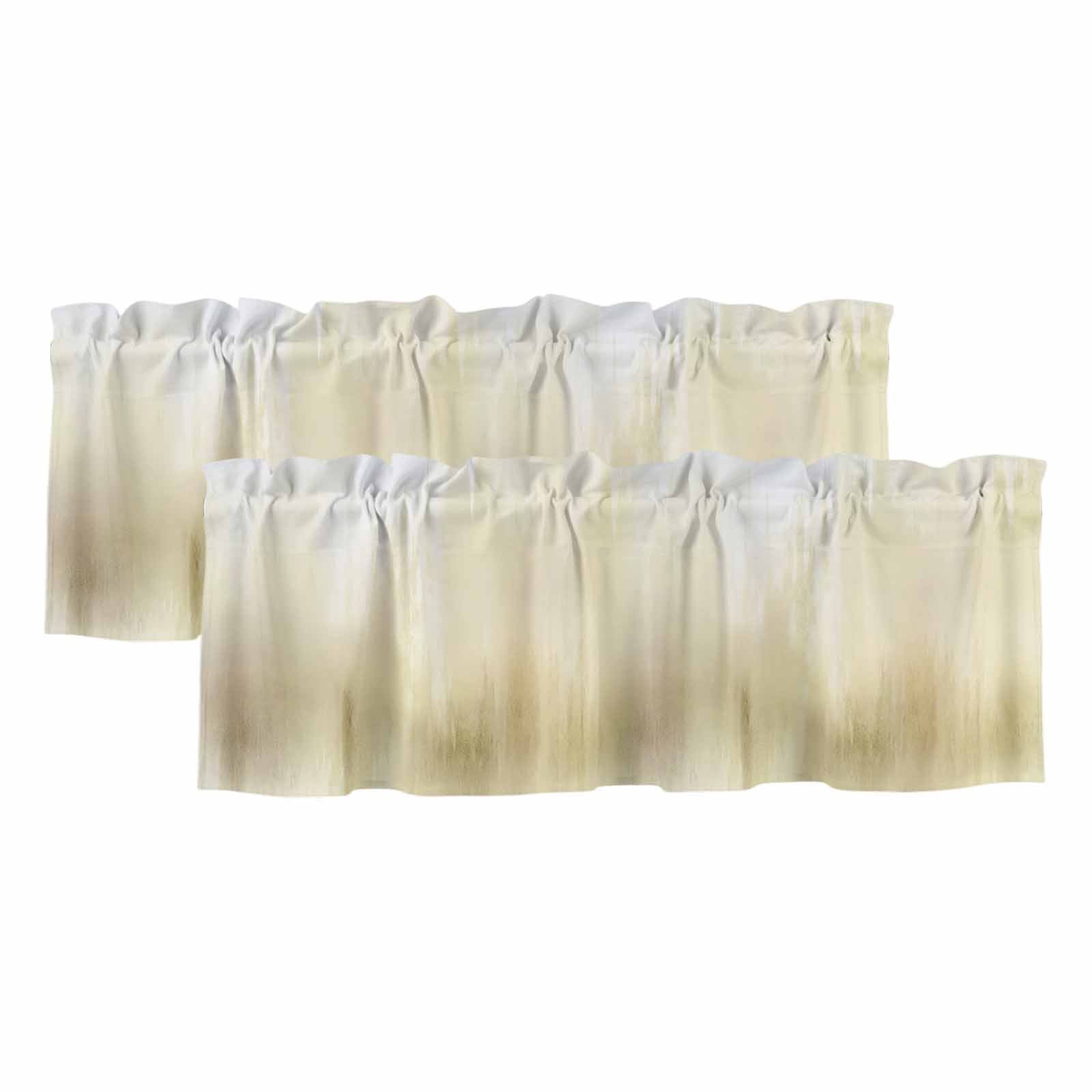 2 Pack Valances for Windows, Yellow Ombre Window Valances for Living ...