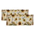 2 Pack Valances for Windows, Yellow Sunflowers Window Valances for ...