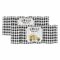thumbnail image 1 of 2 Pack Valances for Windows, Yellow Truck Window Valances for Living Room/Bedroom/Bathroom, Spring Bees Honey Daisy Black Lattices Light Filtering Kitchen Curtain Valance 60"W x18" L, 1 of 9