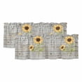 thumbnail image 1 of 2 Pack Valances for Windows, You Are My Sunshine Window Valances for Living Room/Bedroom/Bathroom, Yellow Sunflowers Cute Bees Heart Retro Wood Light Filtering Kitchen Curtain Valance 42"W x18" L, 1 of 9