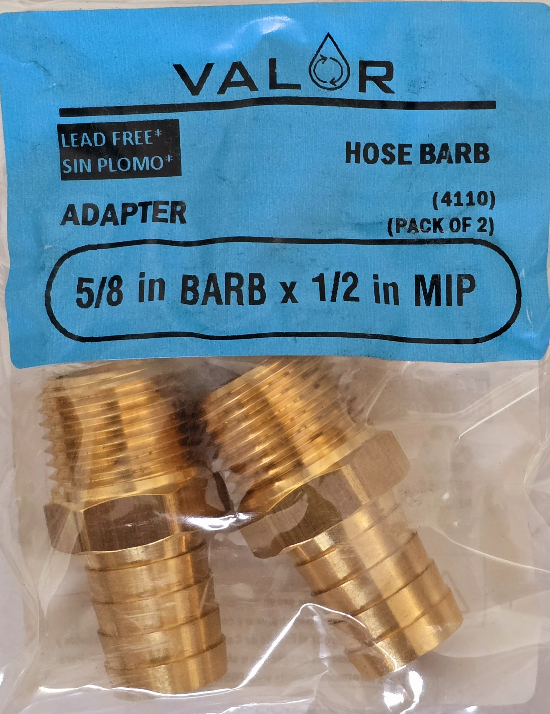 5 Raccordi Ottone 3/8 Tubo Barb X 1/2 Maschio NPT - PRO-EDGE INDUSTRIAL