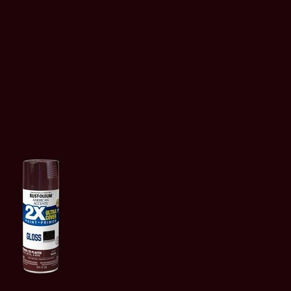 2-Pack Value - Rust-oleum american accents ultra cover 2x gloss kona spray paint and primer in 1, 12 oz