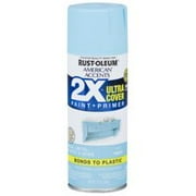 2-Pack Value - Rust-oleum american accents ultra cover 2x satin aqua spray paint and primer in 1, 12 oz