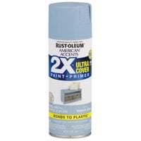 2-Pack Value - Rust-oleum american accents ultra cover 2x satin french blue spray paint and primer in 1, 12 oz