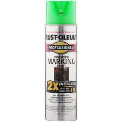 2-Pack Value - Rust-oleum professional fluorescent green inverted marking spray paint, 15 oz