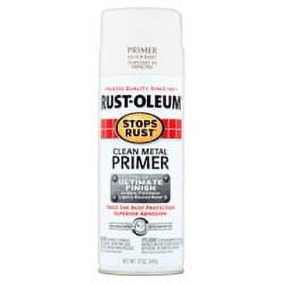 2-Pack Value - Rust-oleum stops rust clean metal primer spray, 12 oz