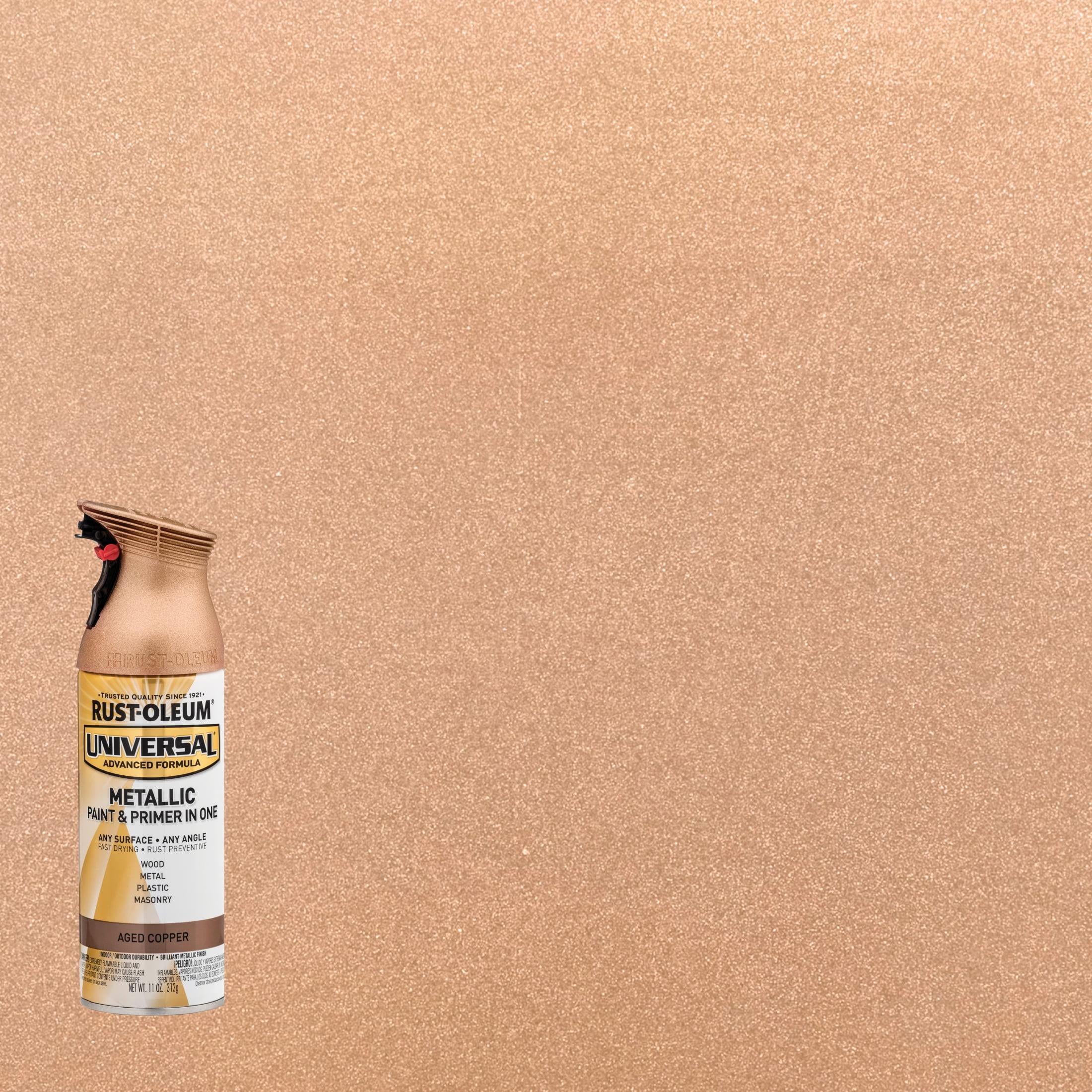 2-Pack Value - Rust-oleum universal all surface metallic aged copper spray paint and primer in 1, 11 oz