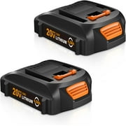 2-Pack Vanon 20V 4.0Ah Power Tool Battery Set for Worx WA3520 WA3525 WG629 WG155s WG156 WG251s WG255s WG540s WG890 WG891 WG921