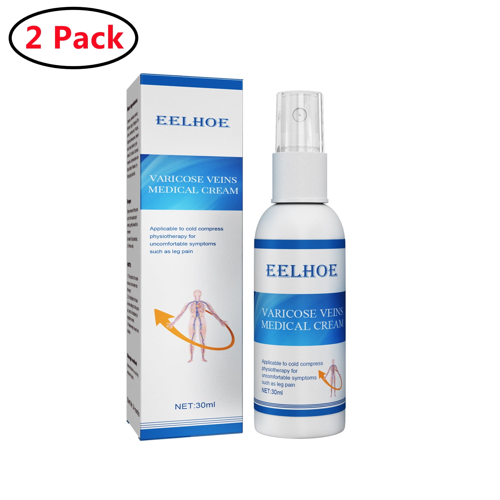 2 Pack Varicose Veins Miracle Spray, Vein Healing Varicose Veins