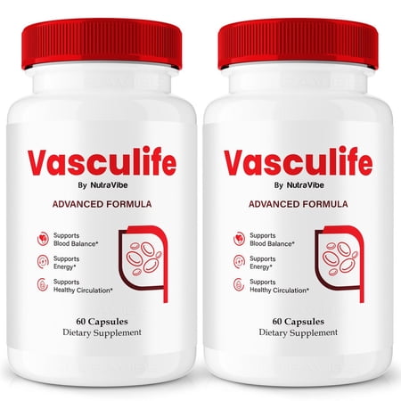 (2 Pack) Vasculife – Original Formula with a Clean Blend to Support Healthy Circulation, Natural Energy & Balanced Levels | Just 2 Easy-to-Swallow Pills Daily (120 Capsules)