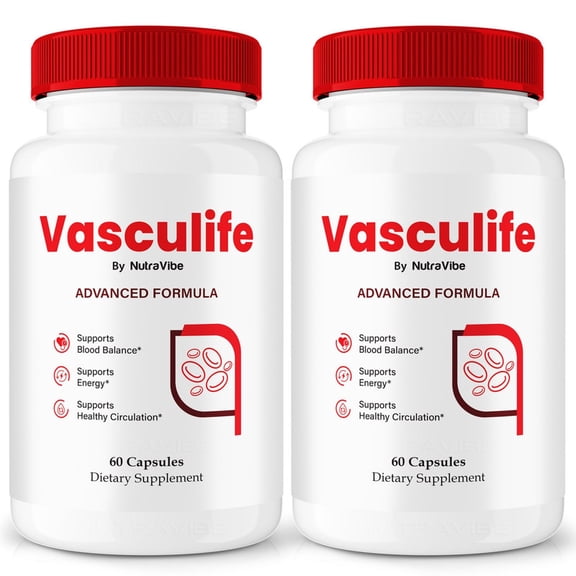 (2 Pack) Vasculife Original Formula with a Clean Blend to Support Healthy Circulation, Natural Energy & Balanced Levels | Just 2 Easy-to-Swallow Pills Daily (120 Capsules)