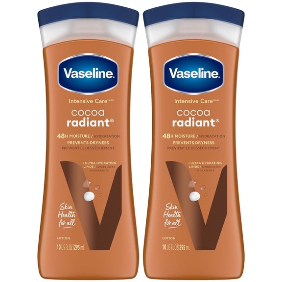 (2 Pack) Vaseline Intensive Care Cocoa Butter Deep Conditioning Rich Hydrating Lotion 10 fl oz