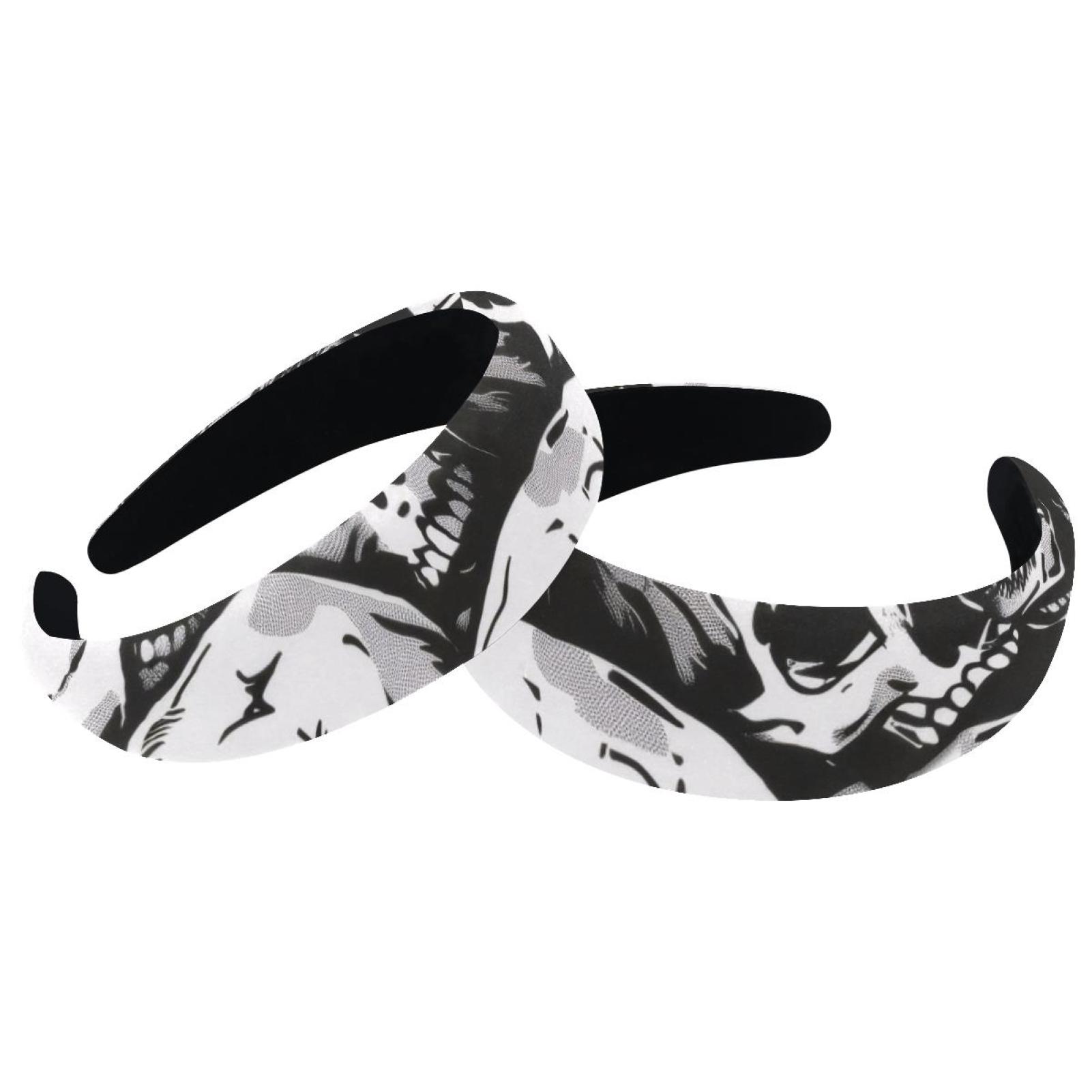 2 Pack Velvet Padded Headbands for Women and Girls, Fashion Wide