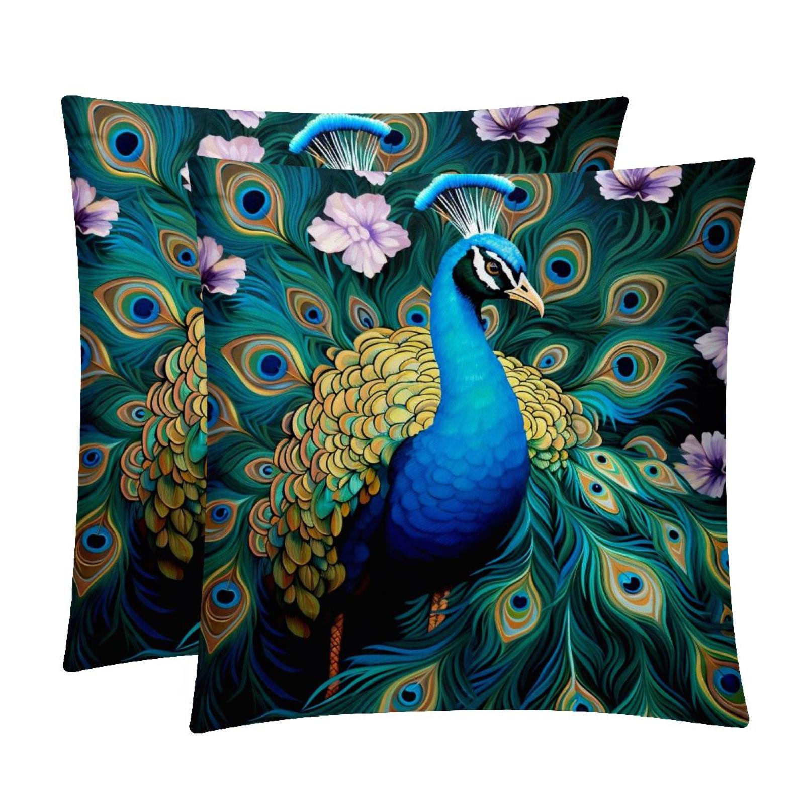 2Pack Velvet Throw Pillow Covers with Unique 16x16, 18x18, 20x20