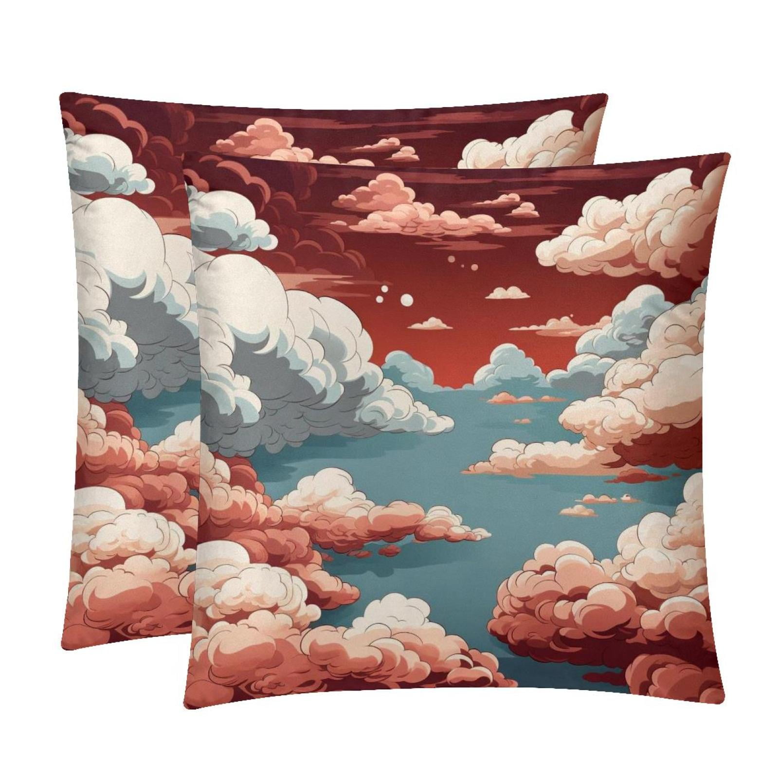 2Pack Velvet Throw Pillow Covers with Unique Patterns 16x16, 18x18